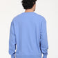 Men's Solid Blue Crew Neck Sweatshirt