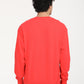 Men's Solid Red Crew Neck Sweatshirt