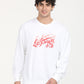 Men's Solid White Crew Neck Sweatshirt