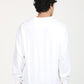 Men's Solid White Crew Neck Sweatshirt