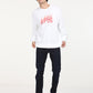 Men's Solid White Crew Neck Sweatshirt