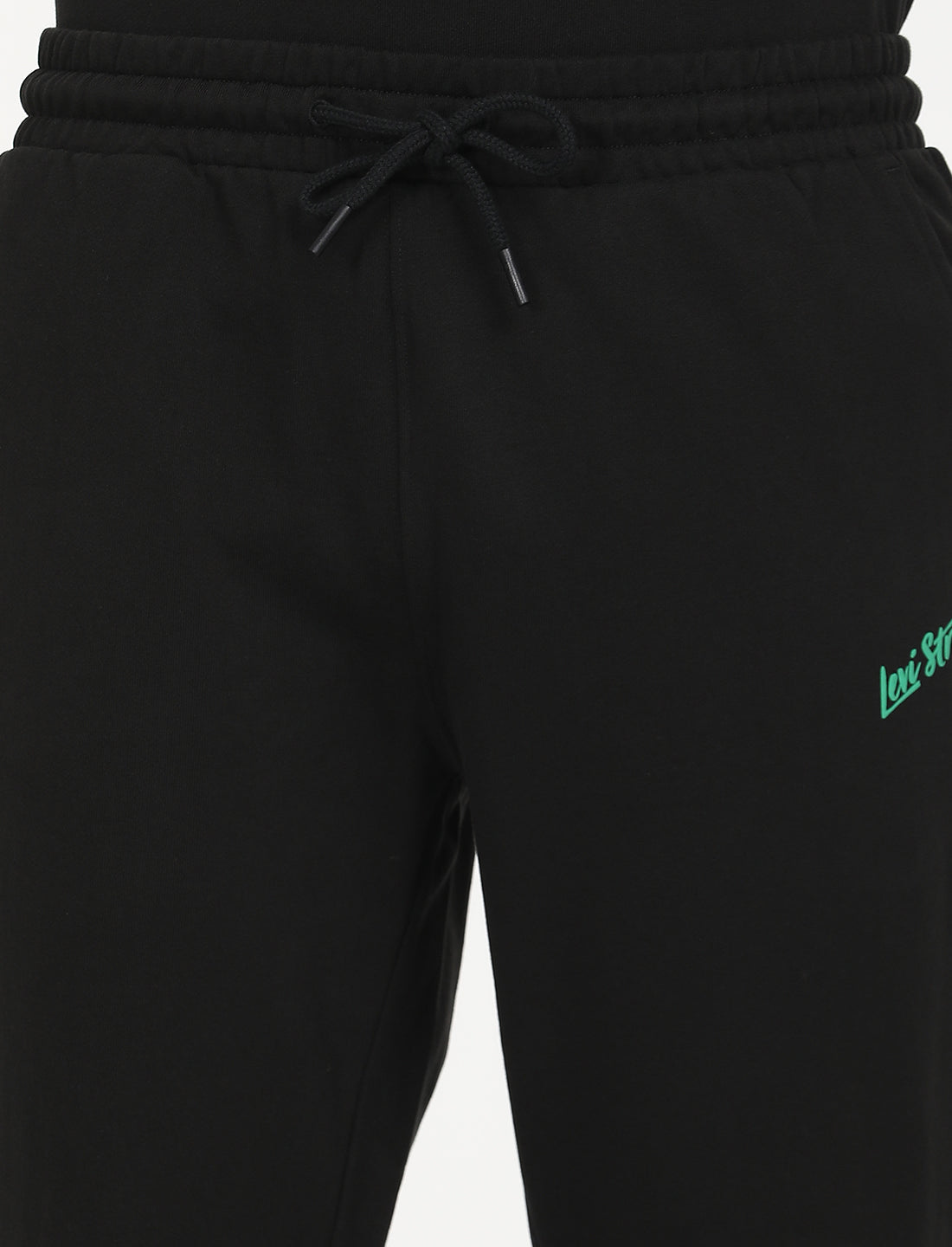 Men's Black Regular Fit Joggers - Deatil View