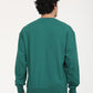 Men's Solid Green Crew Neck Sweatshirt