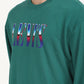 Men's Solid Green Crew Neck Sweatshirt