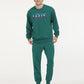 Men's Solid Green Crew Neck Sweatshirt