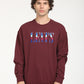 Men's Solid Red Crew Neck Sweatshirt