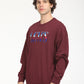 Men's Solid Red Crew Neck Sweatshirt