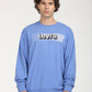 Men's Solid Blue Crew Neck Sweatshirt