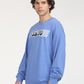 Men's Solid Blue Crew Neck Sweatshirt