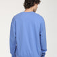 Men's Solid Blue Crew Neck Sweatshirt