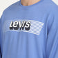 Men's Solid Blue Crew Neck Sweatshirt