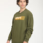 Men's Solid Green Crew Neck Sweatshirt