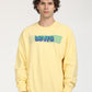 Men's Solid Yellow Crew Neck Sweatshirt