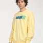 Men's Solid Yellow Crew Neck Sweatshirt