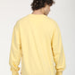 Men's Solid Yellow Crew Neck Sweatshirt