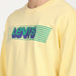 Men's Solid Yellow Crew Neck Sweatshirt