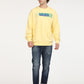 Men's Solid Yellow Crew Neck Sweatshirt