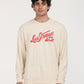 Men's Solid Beige Crew Neck Sweatshirt