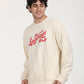 Men's Solid Beige Crew Neck Sweatshirt