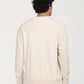 Men's Solid Beige Crew Neck Sweatshirt