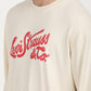 Men's Solid Beige Crew Neck Sweatshirt