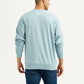 Men's Brand Logo Light Blue Crew Neck Sweatshirt - Back View