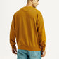 Men's Embroidered Yellow Crew Neck Sweatshirt - Back View