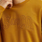 Men's Embroidered Yellow Crew Neck Sweatshirt - Detail View
