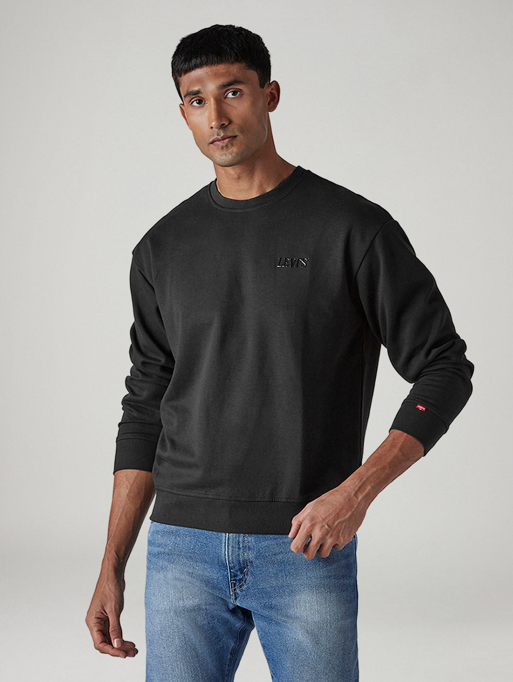 Men's Solid Regular Fit Sweatshirt - Front View