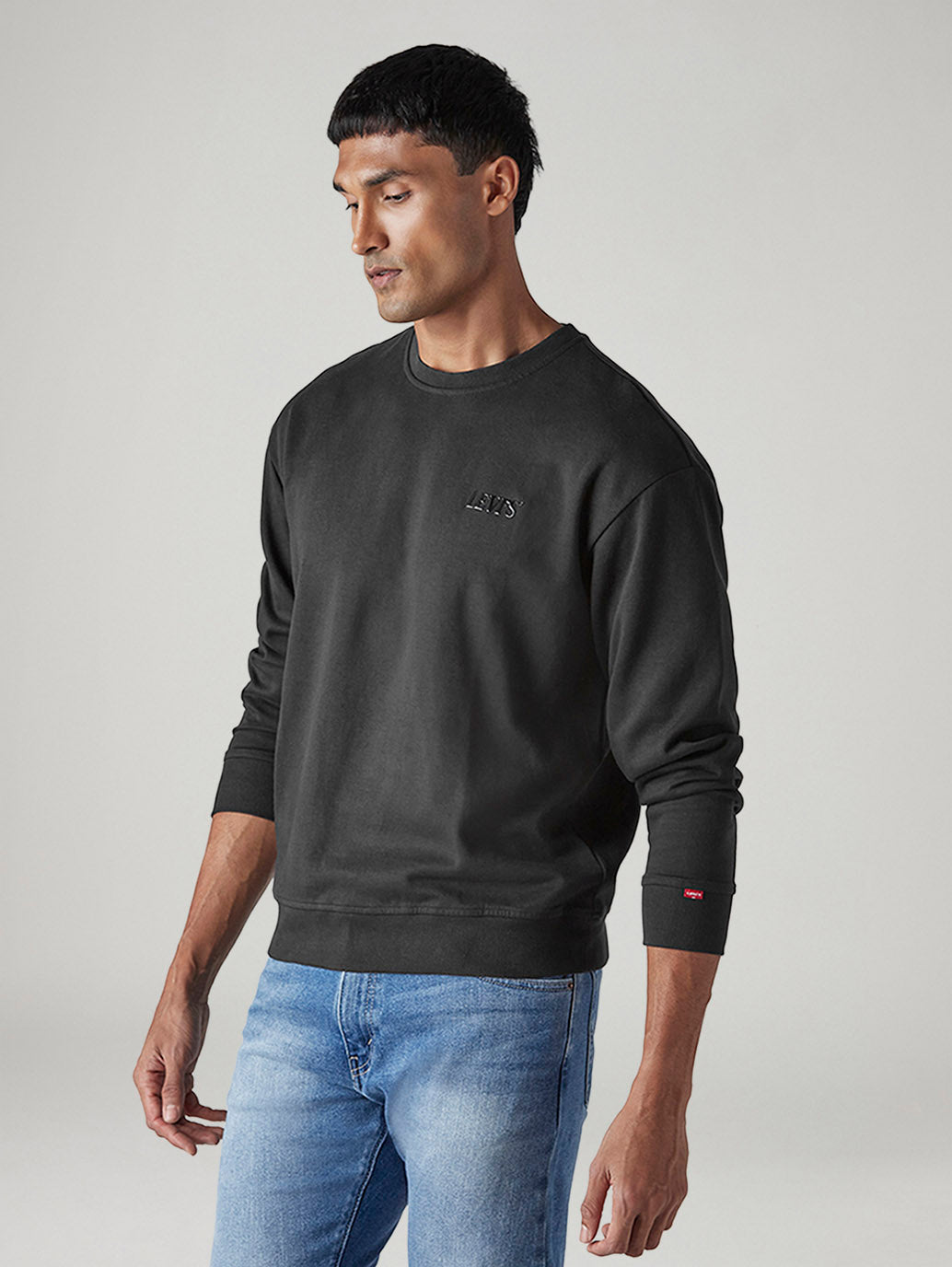 Men's Solid Regular Fit Sweatshirt - Side View