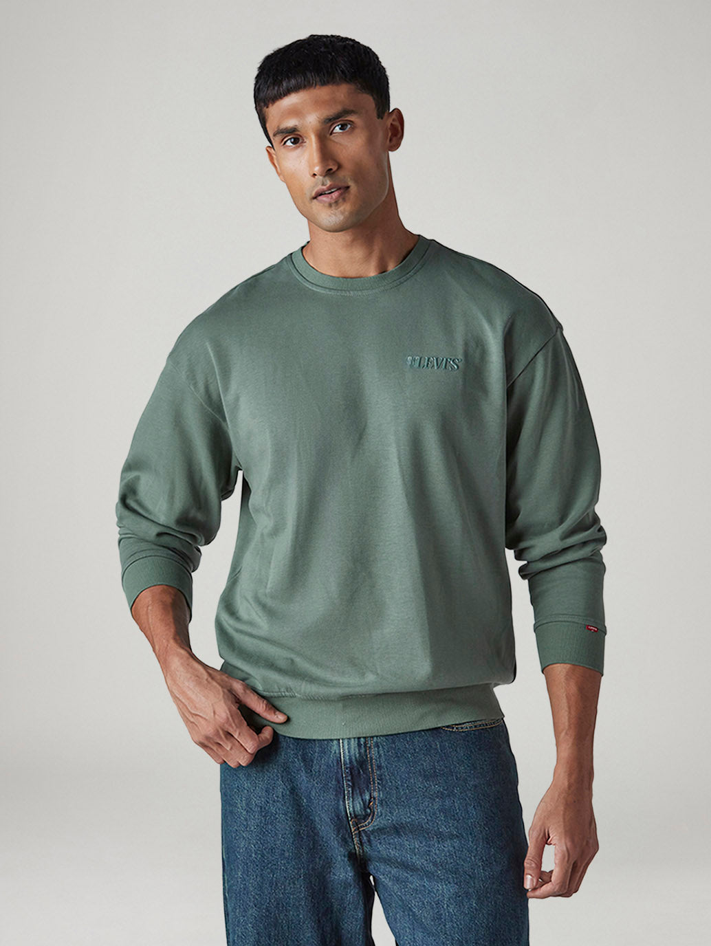Men's Solid Regular Fit Sweatshirt - Front View