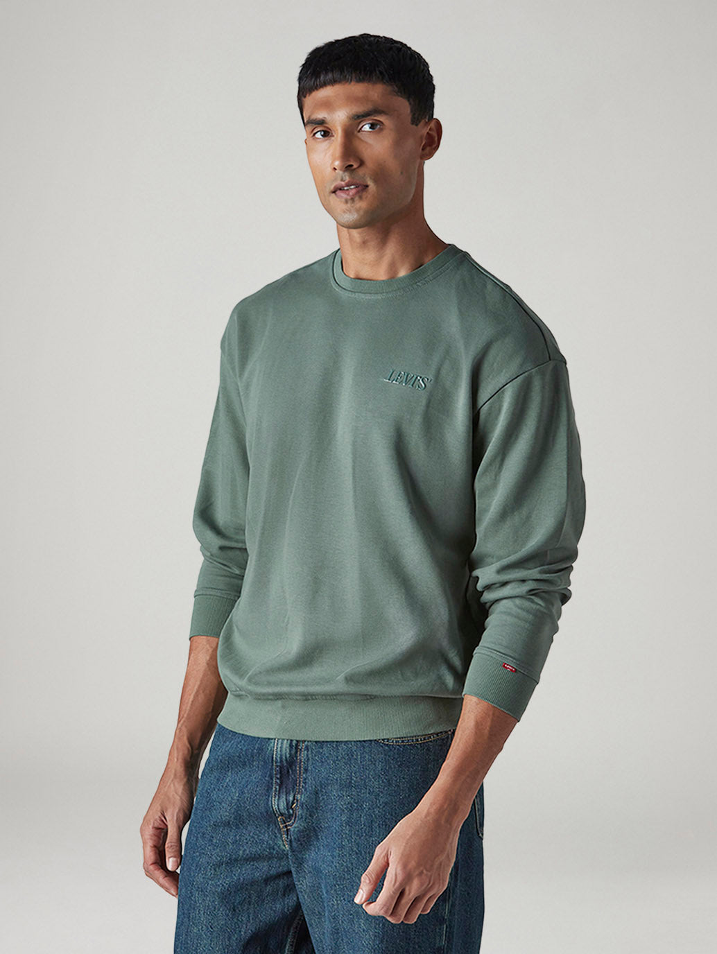 Men's Solid Regular Fit Sweatshirt - Side View