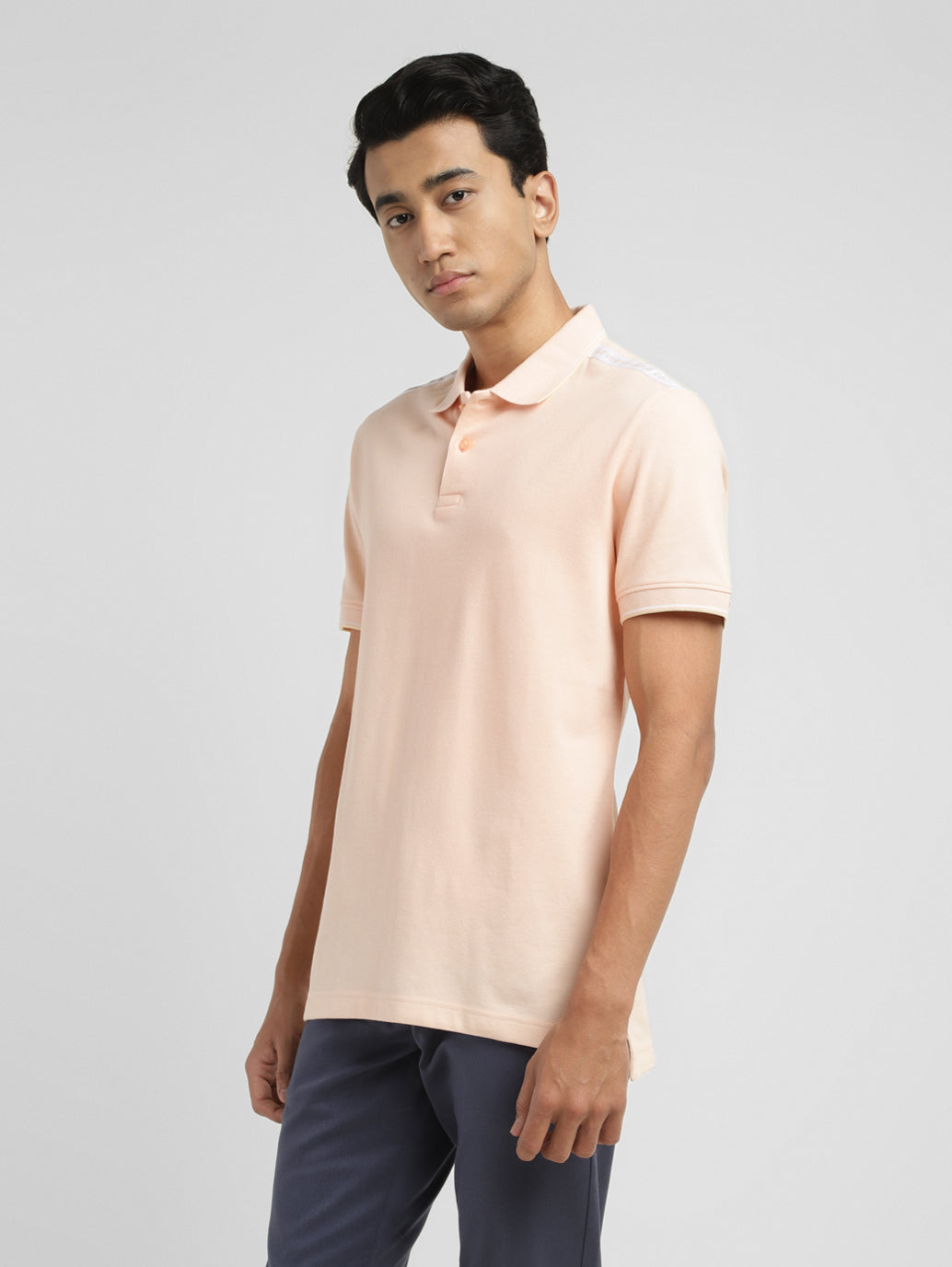 Men's Solid Slim Fit Polo T-shirt