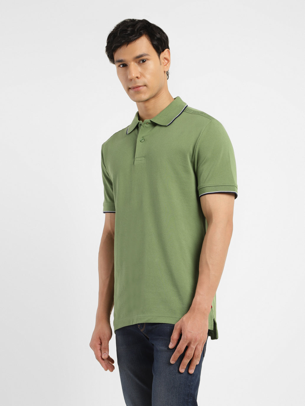 Men's Solid Slim Fit Polo T-shirt