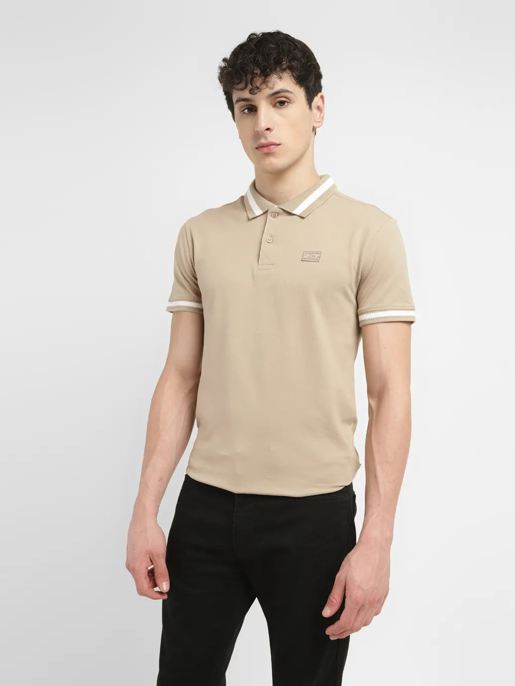 Men's Solid Slim Fit Polo T-shirt