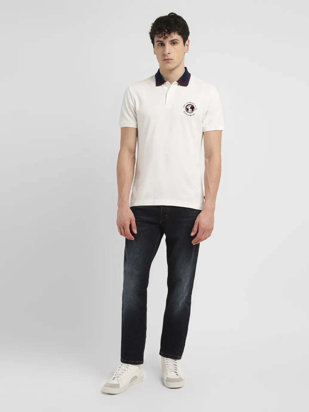 Men's Solid Slim Fit Polo T-shirt