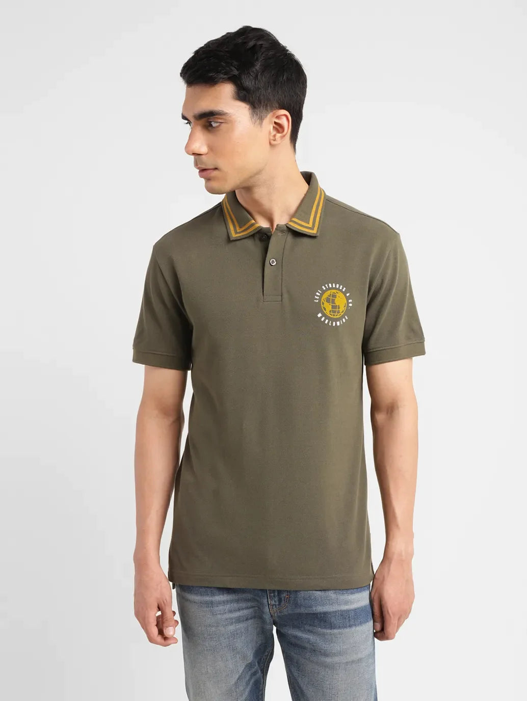 Men's Solid Slim Fit Polo T-shirt