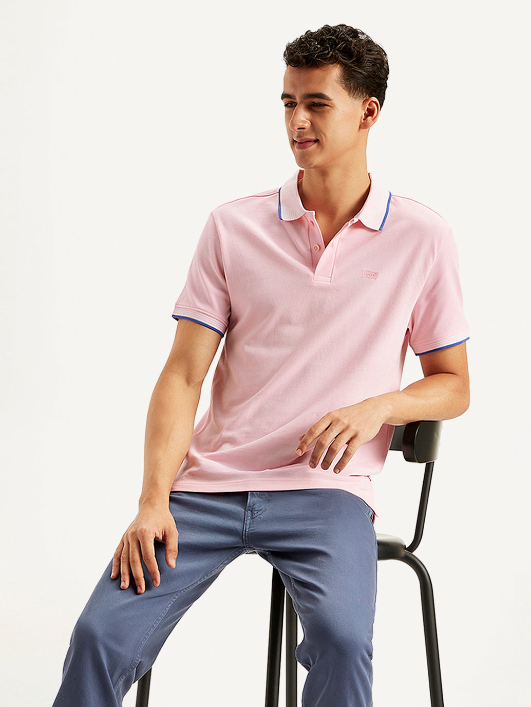 Men's Solid Slim Fit Polo T-Shirt