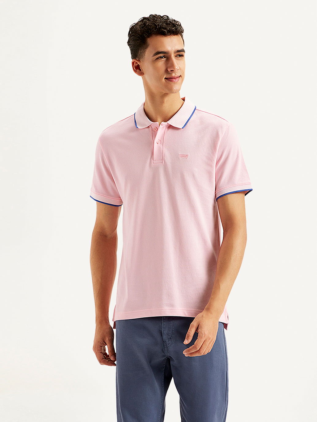 Men's Solid Slim Fit Polo T-Shirt