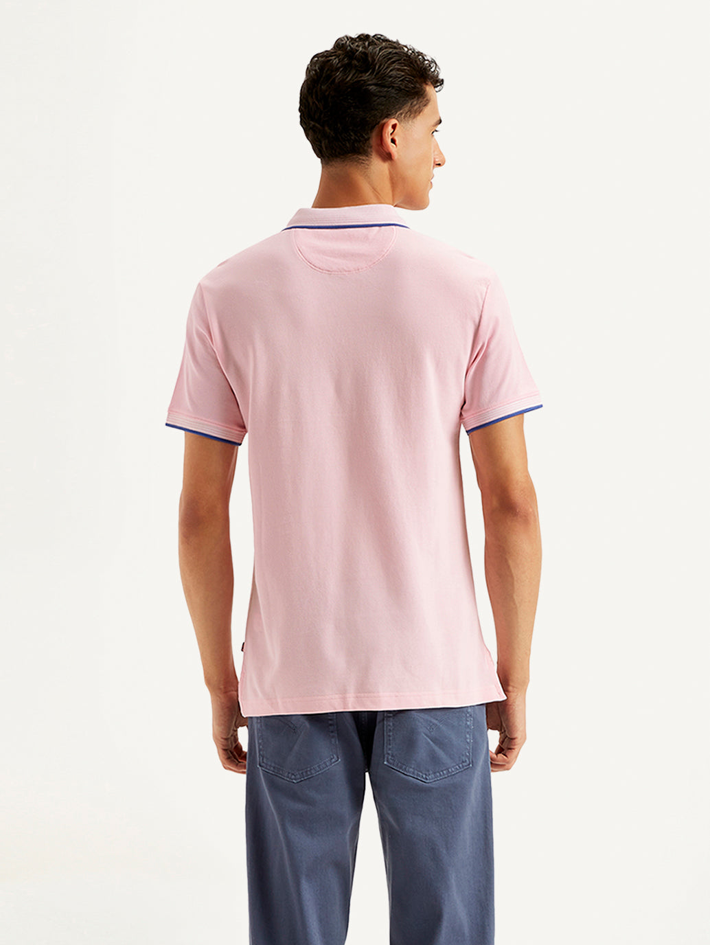 Men's Solid Slim Fit Polo T-Shirt