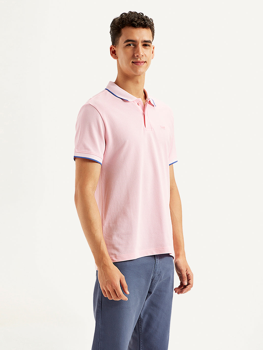 Men's Solid Slim Fit Polo T-Shirt