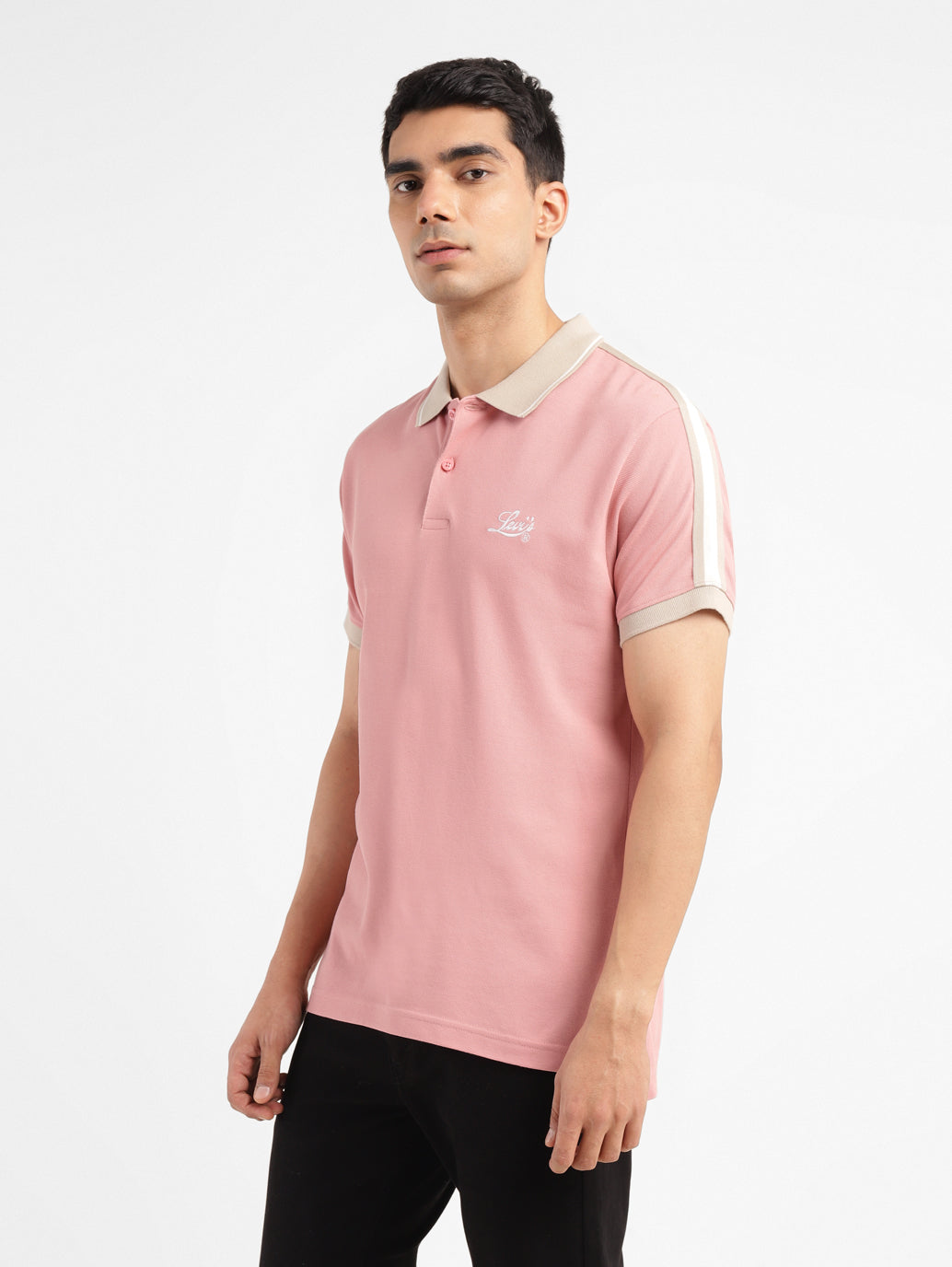 Men's Solid Slim Fit Polo T-shirt