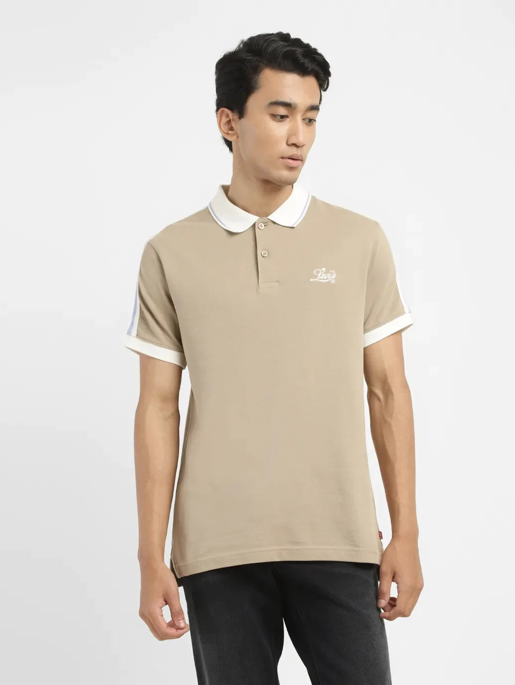 Men's Solid Slim Fit Polo T-shirt