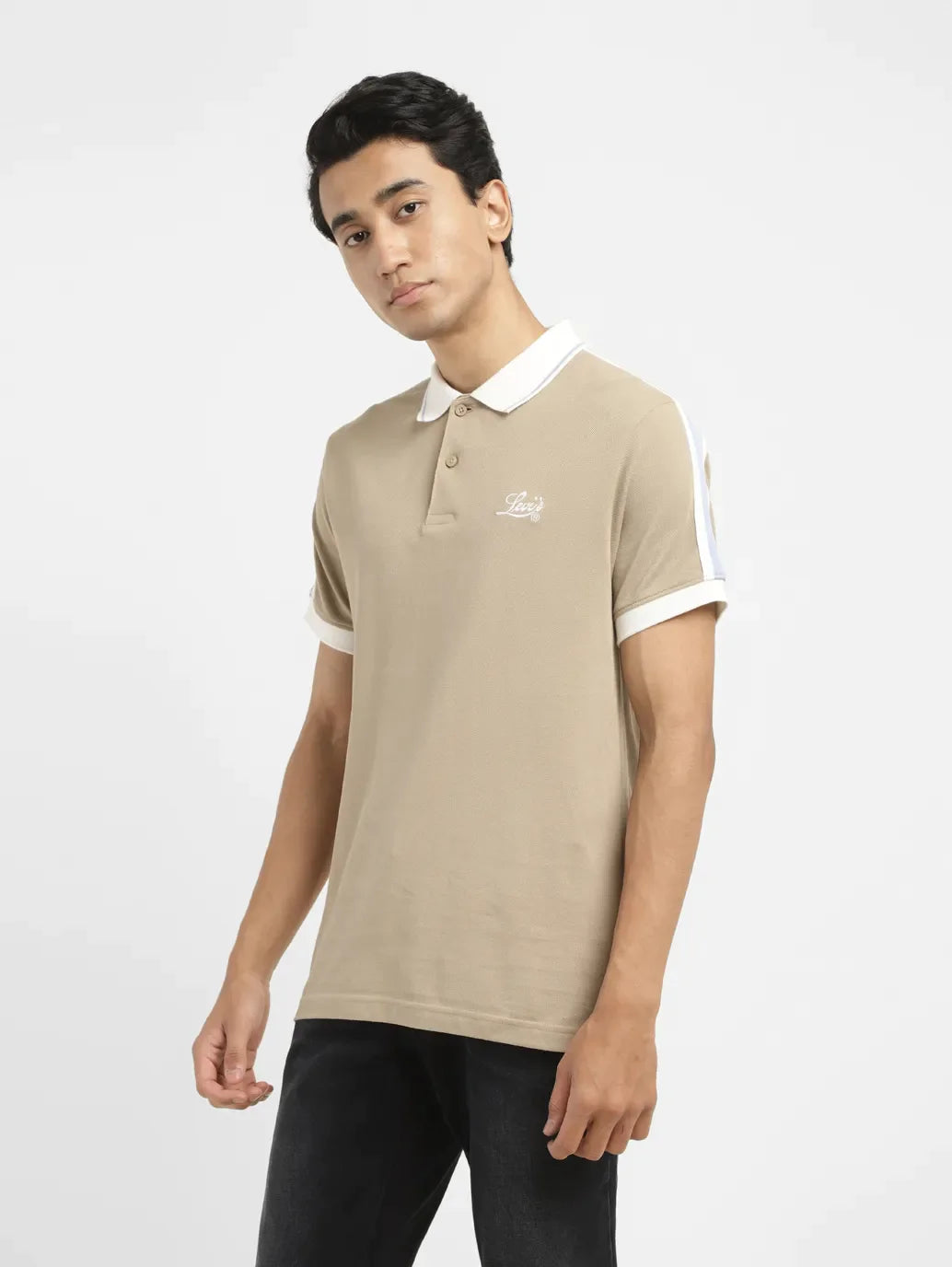 Men's Solid Slim Fit Polo T-shirt