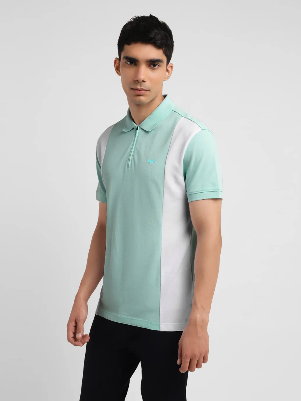 Men's Colorblock Slim Fit Polo T-shirt