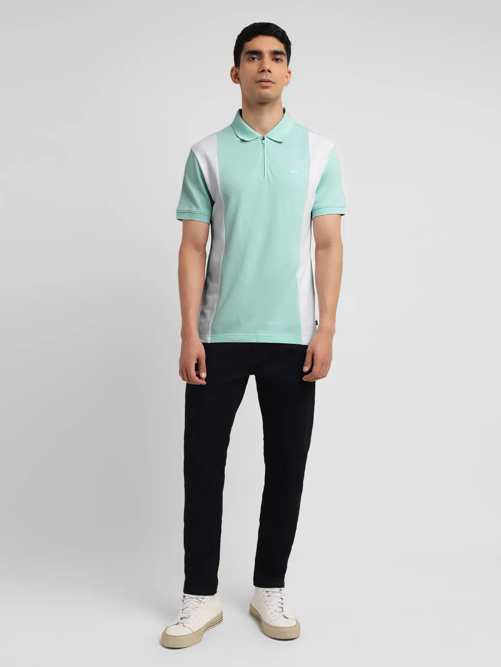 Men's Colorblock Slim Fit Polo T-shirt