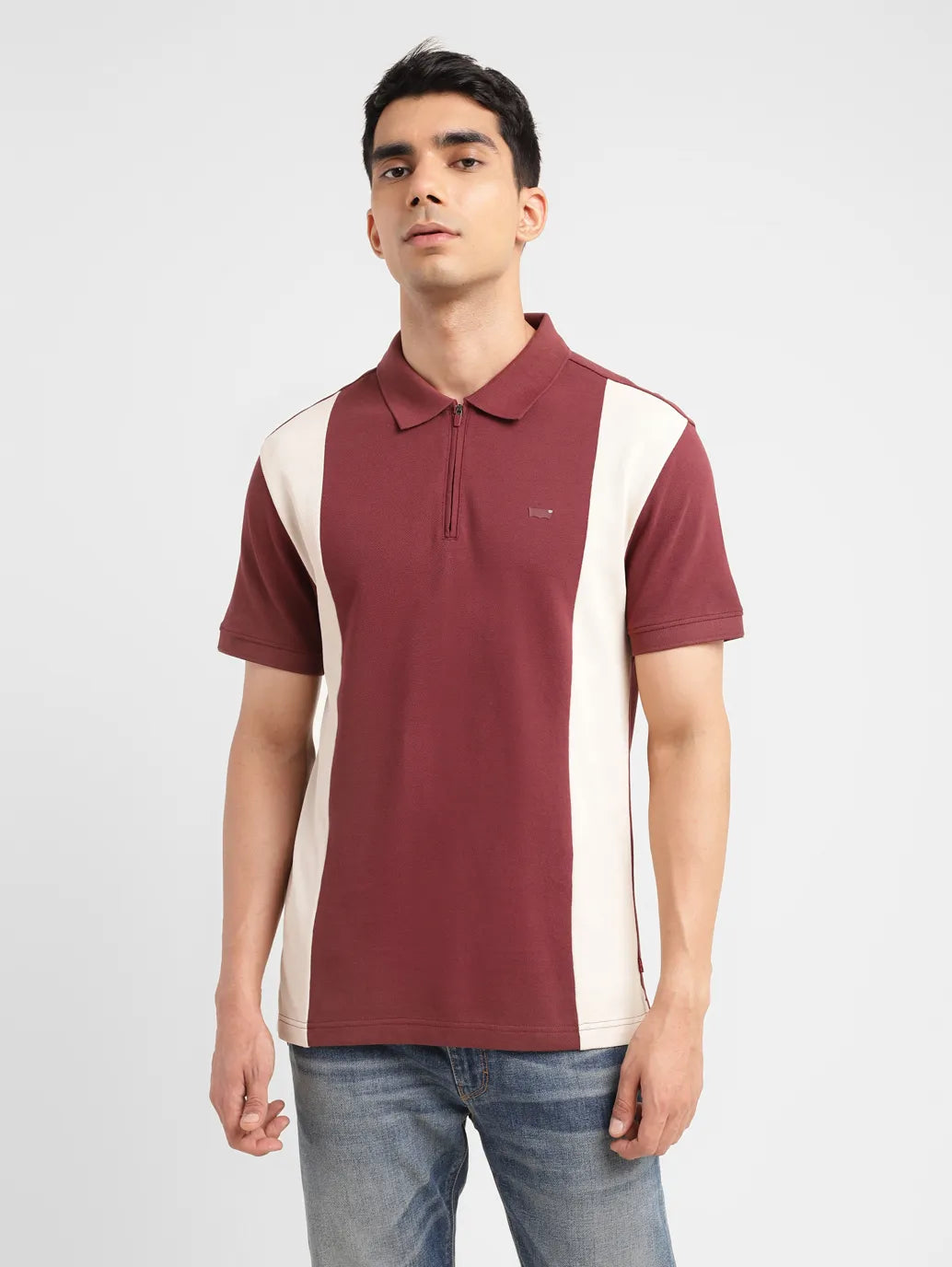 Men's Colorblock Slim Fit Polo T-shirt