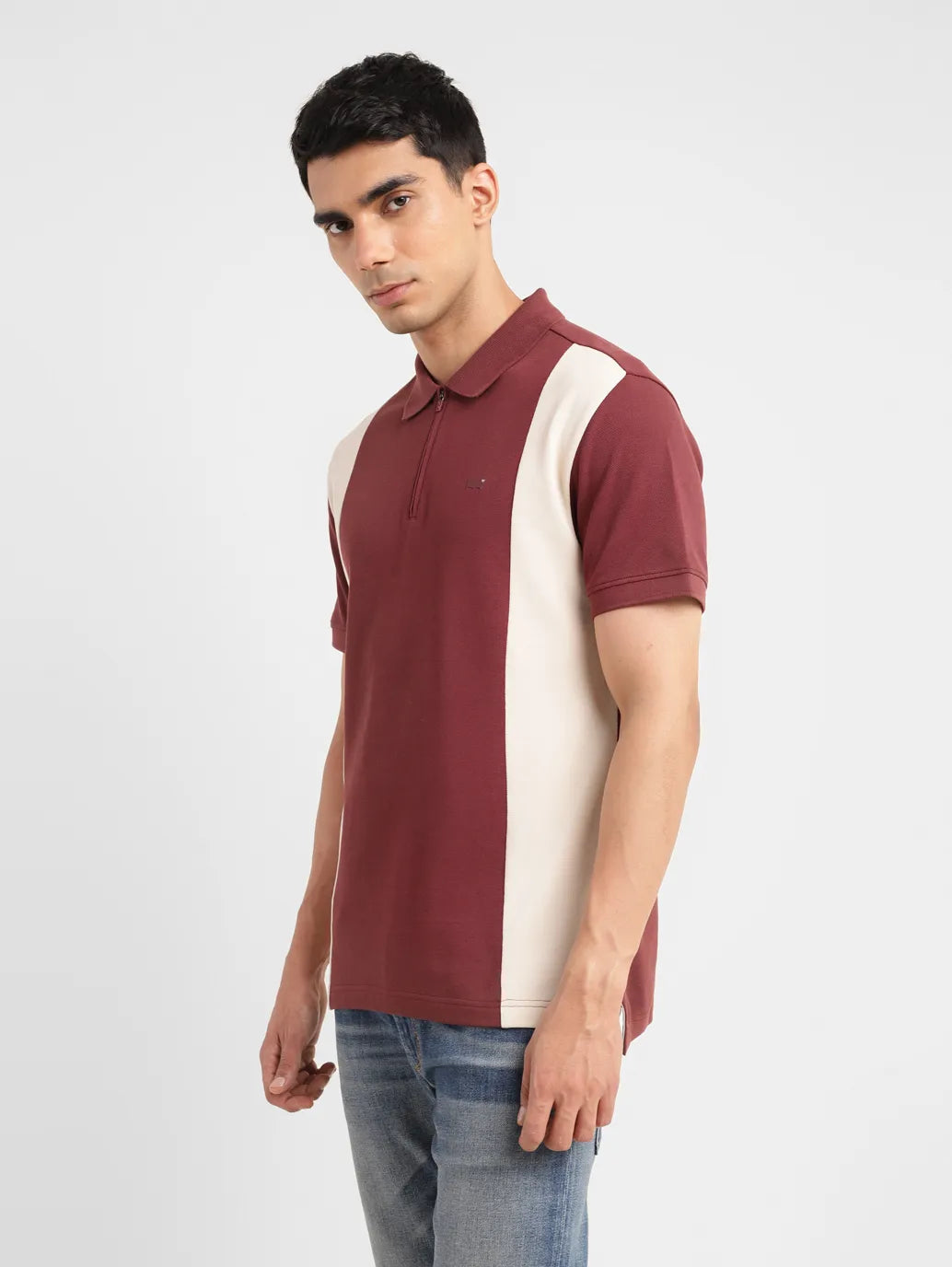 Men's Colorblock Slim Fit Polo T-shirt