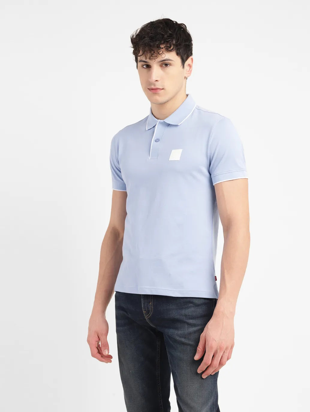 Men's Solid Slim Fit Polo T-shirt