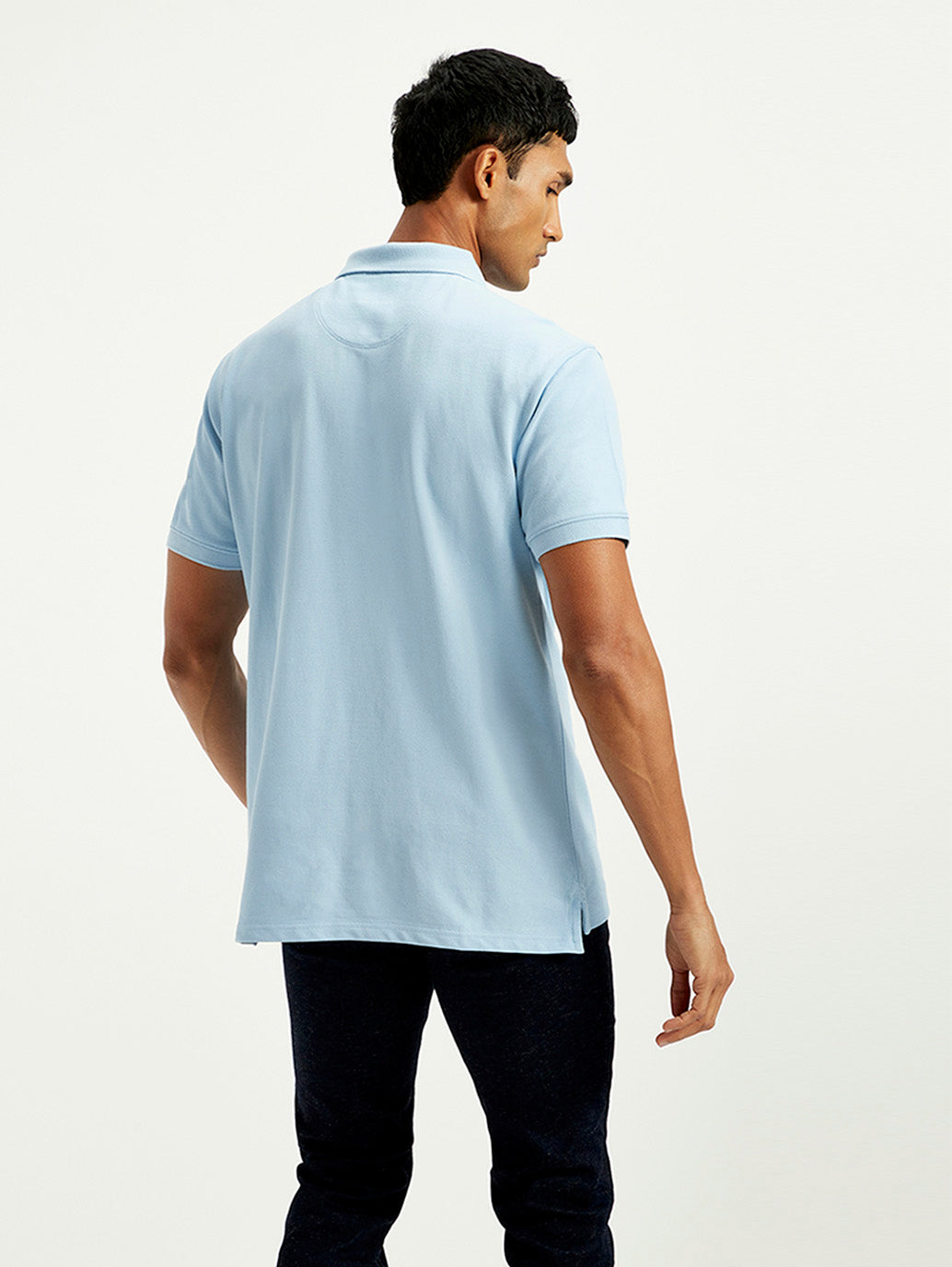 Men's Solid Slim Fit Polo T-shirt - 68480356-8595-4d7c-a26d-243a200b6e27 View